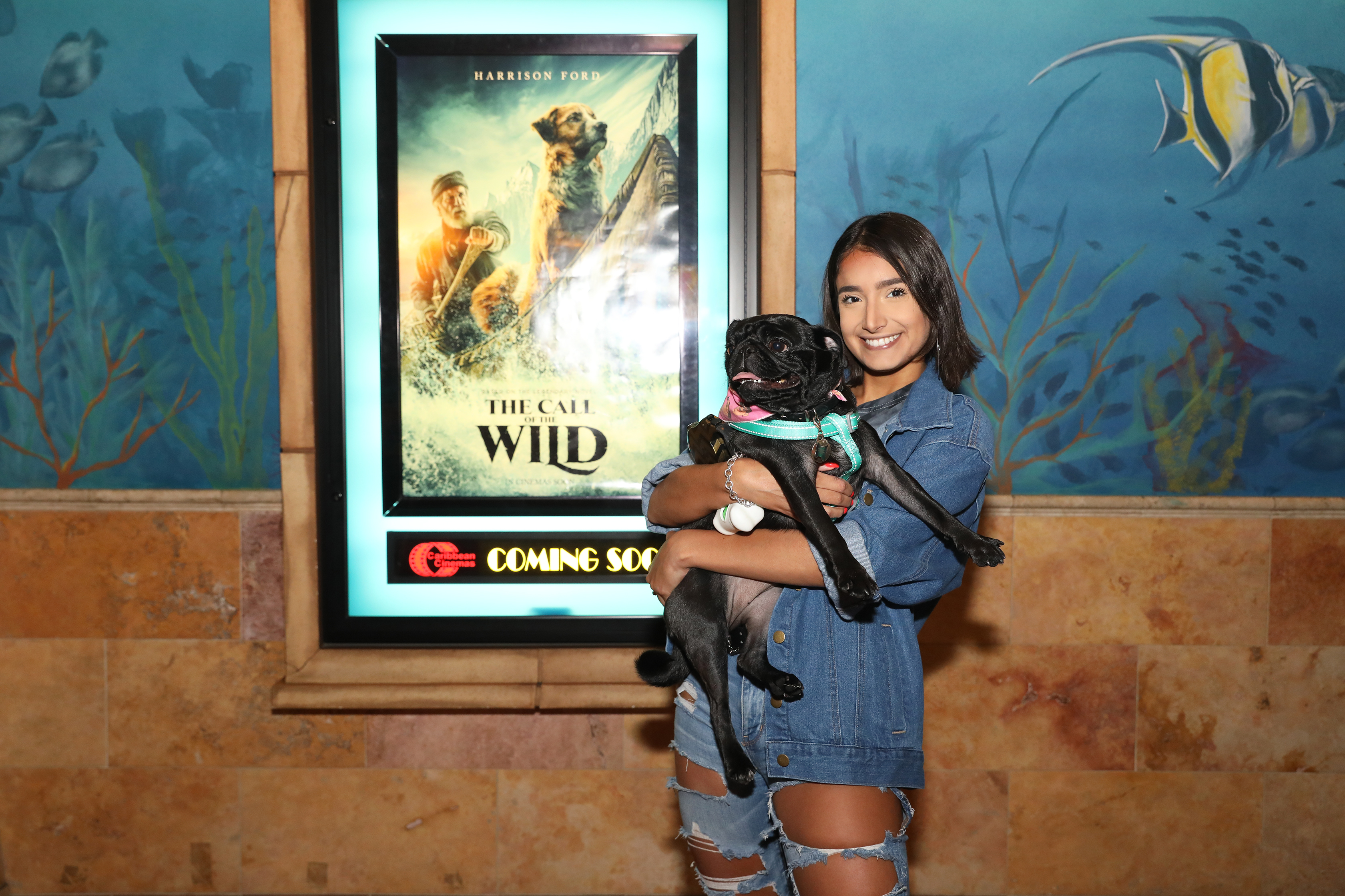 Junto con sus dueños, diversos perros de servicio desfilaron por la alfombra roja del estreno del filme The Call of the Wild. (Suministrada)