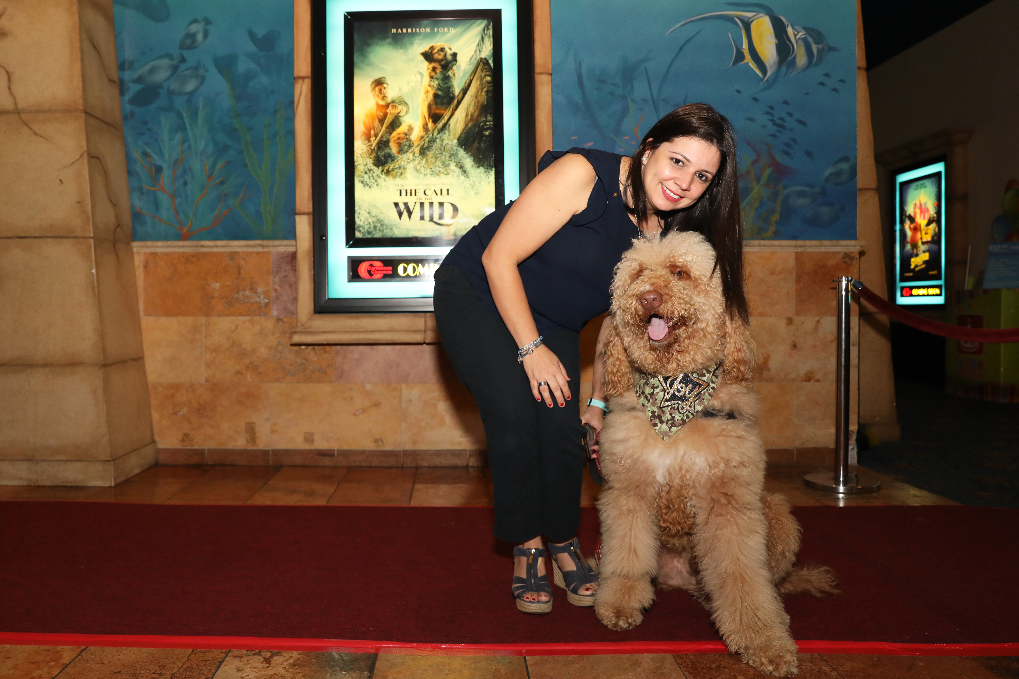Junto con sus dueños, diversos perros de servicio desfilaron por la alfombra roja del estreno del filme The Call of the Wild. (Suministrada)
